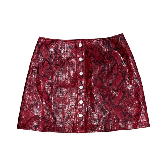 Astr Come Slither Ruby Python Mini Skirt​ - Picture 4 of 7